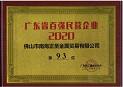 热烈祝贺大庄家集团旗下正圣金属公司陆续4年荣登“广东省百强民营企业”